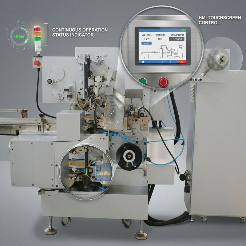 Food Industry Three Dimensional Automatic Wrapping Machine BTB-400F High-Speed Transparent Film Box Packing Equipment